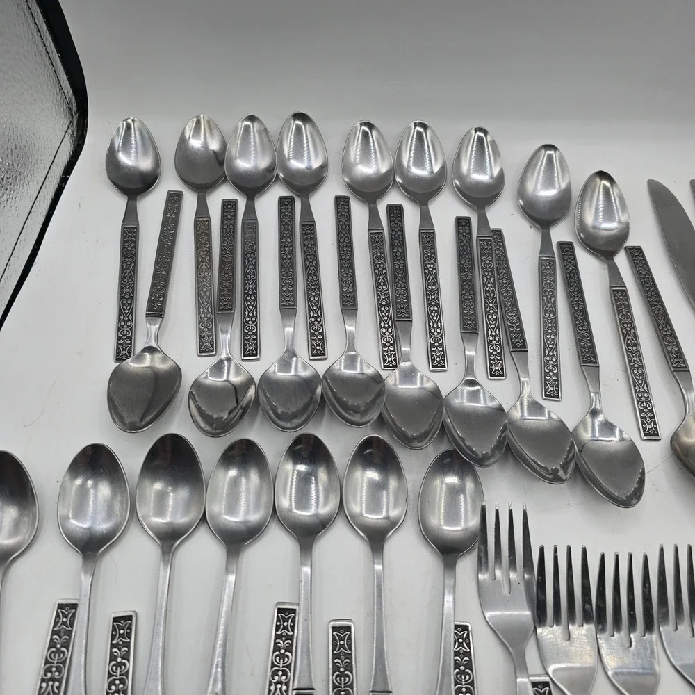 Lot of 59 National Stainless Miranda Flatware MCM Japan